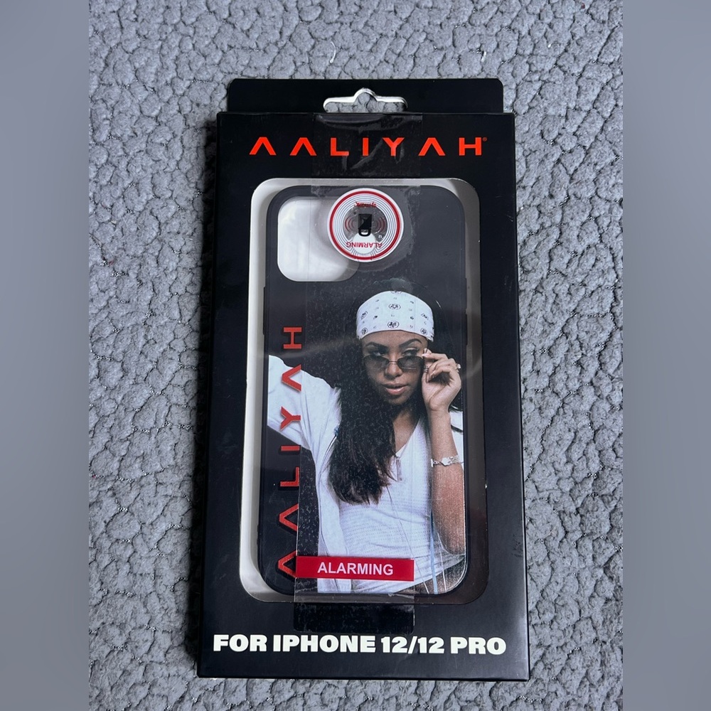 Aaliyah Photo Phone Case New For I Phone 12/12 Pro Black And Red